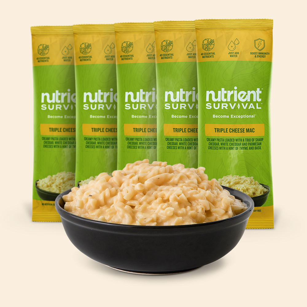 Nutrient Survival Triple Cheese Mac | Non-perishable 5 Pack Single